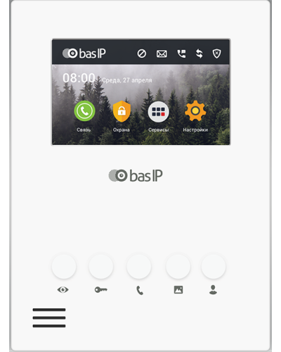 AU-04LA (AU-04L) WHITE. Монитор IP-домофона. BAS-IP в Прокопьевске