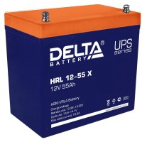 Delta HRL 12-55 X. Аккумулятор герметичный свинцово-кислотный. Delta