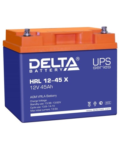 Delta HRL 12-45 X. Аккумулятор герметичный свинцово-кислотный. Delta в Прокопьевске
