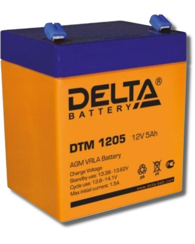 Delta DTM 1205. Аккумулятор герметичный свинцово-кислотный. Delta в Прокопьевске
