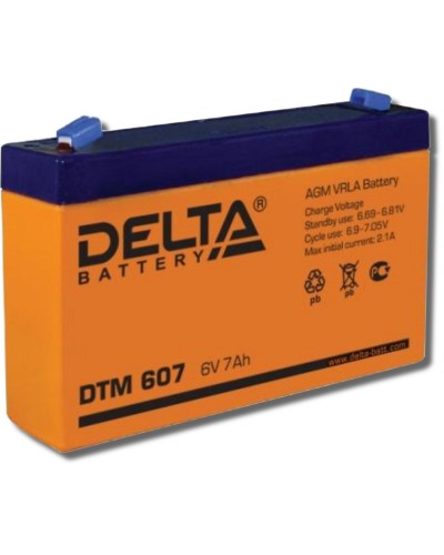 Delta DTM 607. Аккумулятор герметичный свинцово-кислотный. Delta в Прокопьевске