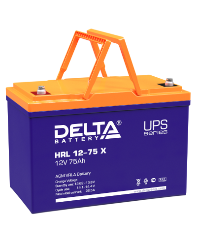 Delta HRL 12-75 X. Аккумулятор герметичный свинцово-кислотный. Delta в Прокопьевске