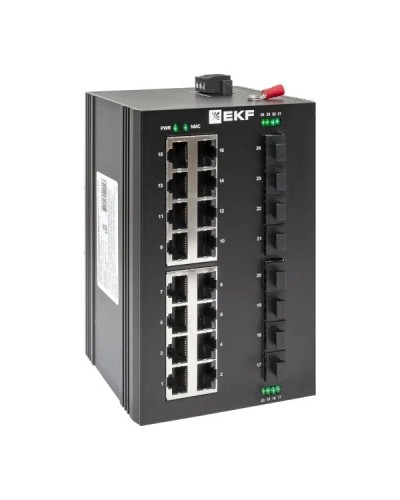 TSX-U-8GX/SFP-16GT. Промышленный неуправляемый коммутатор. EKF в Прокопьевске