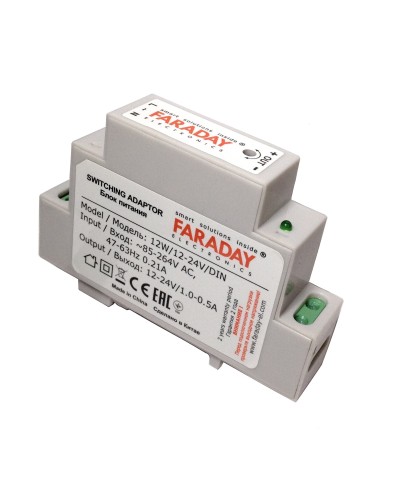 12W/12-24V/DIN. Блок питания. FARADAY в Прокопьевске