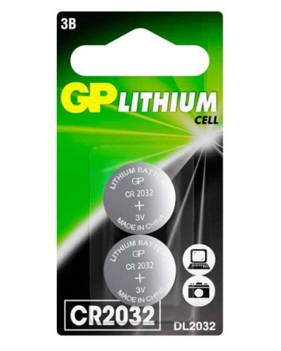 GP Lithium CR2032 (GP CR2032-2CRU2), упак. 2 шт. БЛИСТЕР. Литиевые дисковые батарейки. GP Batteries в Прокопьевске