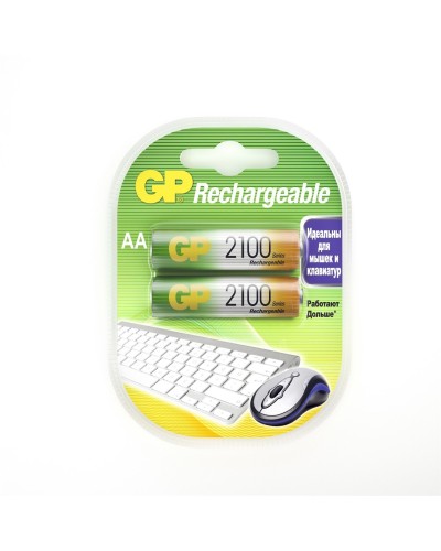 GP 210AAHC AA (GP 210AAHC-2DECRC2), упак. 2 шт.. Перезаряжаемые аккумуляторы. GP Batteries в Прокопьевске