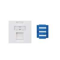 SIP3-1K-M45-45. Вставка 45x45 для 1 модуля Keystone Jack, со шторкой. Hyperline