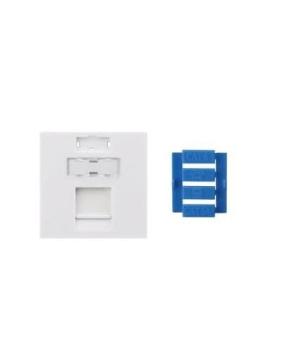 SIP3-1K-M45-45. Вставка 45x45 для 1 модуля Keystone Jack, со шторкой. Hyperline в Прокопьевске