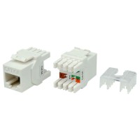 KJ8-8P8C-C6A-180-WH. Вставка Keystone Jack RJ-45. Hyperline