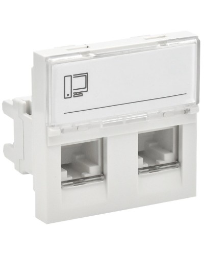 Розетка RJ45 кат.5E PRIMER РКИ-22-00-П-5 белый IEK (PR-KK40D-RI-0-2-2C5EU-K01). Розетка RJ-45. IEK в Прокопьевске