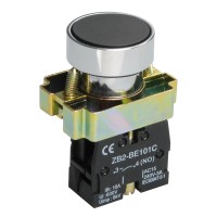 Кнопка LAY5-BA21 без подсветки черная 1з (BBT60-BA-K02). Кнопка без подсветки. IEK