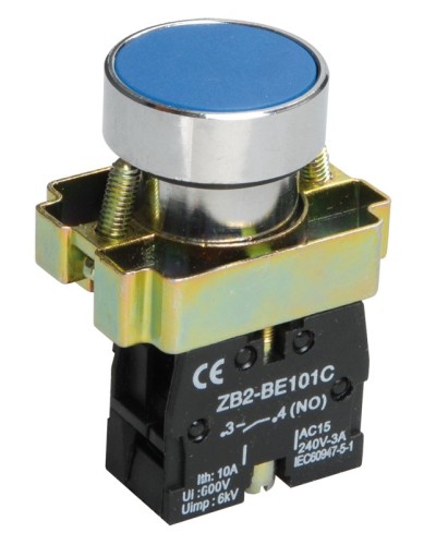Кнопка LAY5-BA61 без подсветки синяя 1з (BBT60-BA-K07). Кнопка без подсветки. IEK в Прокопьевске
