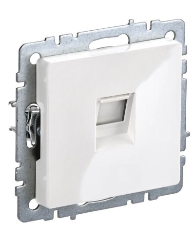 Розетка RJ45 РК10-БрБ кат.5E, белая BRITE (BR-K10-1-K01). Розетка компьютерная. IEK в Прокопьевске
