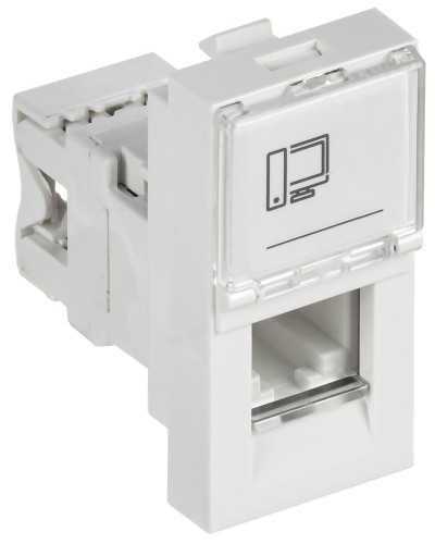 Розетка RJ45 кат.6 PRIMER РКИ-10-00-П-6 белый IEK (PR-KK40D-RI-0-1-C06U-K01). Розетка RJ-45. IEK в Прокопьевске