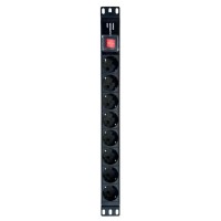 NTSS-PDU-DA2030 гор.размещ. 8xSchuko базовые 16A клеммная колодка. Блок розеток 19. NTSS