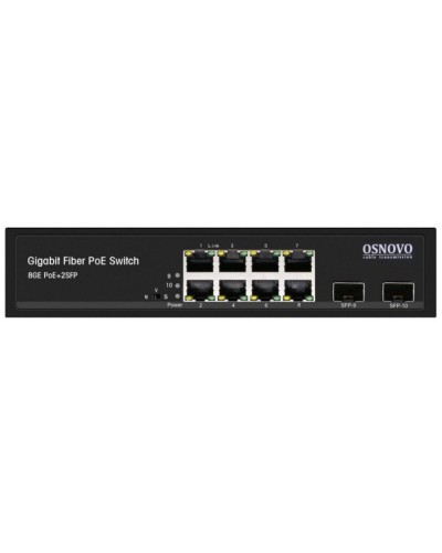 SW-80802(150W). Промышленный PoE коммутатор Gigabit Ethernet на 10 портов. OSNOVO в Прокопьевске