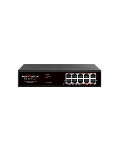 PND-08P-2M v.2. Коммутатор 10-портовый с функцией PoE. Polyvision в Прокопьевске