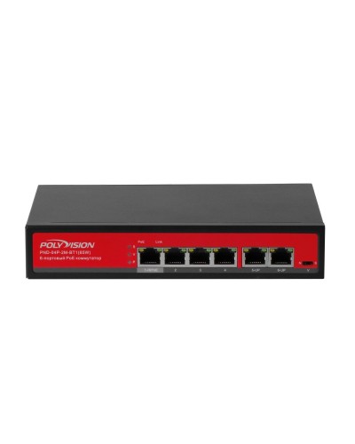 PND-04P-2M-BT1 (65W). Коммутатор неуправляемый 6-портовый с функцией PoE. Polyvision в Прокопьевске
