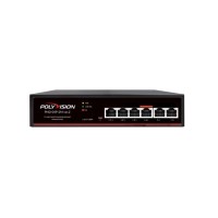 PND-04P-2M v.2. Коммутатор 6-портовый с функцией PoE. Polyvision