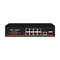 PND-M8GP-2F(150). Коммутатор управляемый оптический 10 портовый. Polyvision