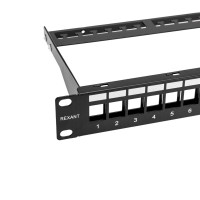Панель коммутационная наборная 19", 1U, 24 порта, UTP REXANT PRO (02-0053): Патч-панель 19"