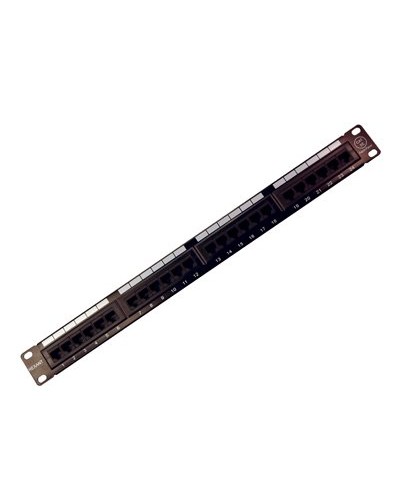 Коммутационная панель, 19", 1U, 24 порта RJ-45, категория 5e, UTP неэкранированная, черная Rexant (04-0021): Патч-панель 19" в Прокопьевске