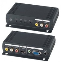 AD001HH. Преобразователь композитного видео и аудиосигналов в VGA и HDMI. SC&T