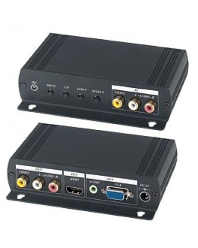 AD001HH. Преобразователь композитного видео и аудиосигналов в VGA и HDMI. SC&T в Прокопьевске