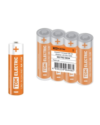 LR6 AA Alkaline 1,5V SR-4 TDM (SQ1702-0034). Элемент питания. TDM ЕLECTRIC в Прокопьевске