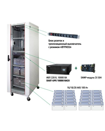 SKAT UPS 10000 SNMP (484). Комплекс бесперебойного питания. Бастион в Прокопьевске